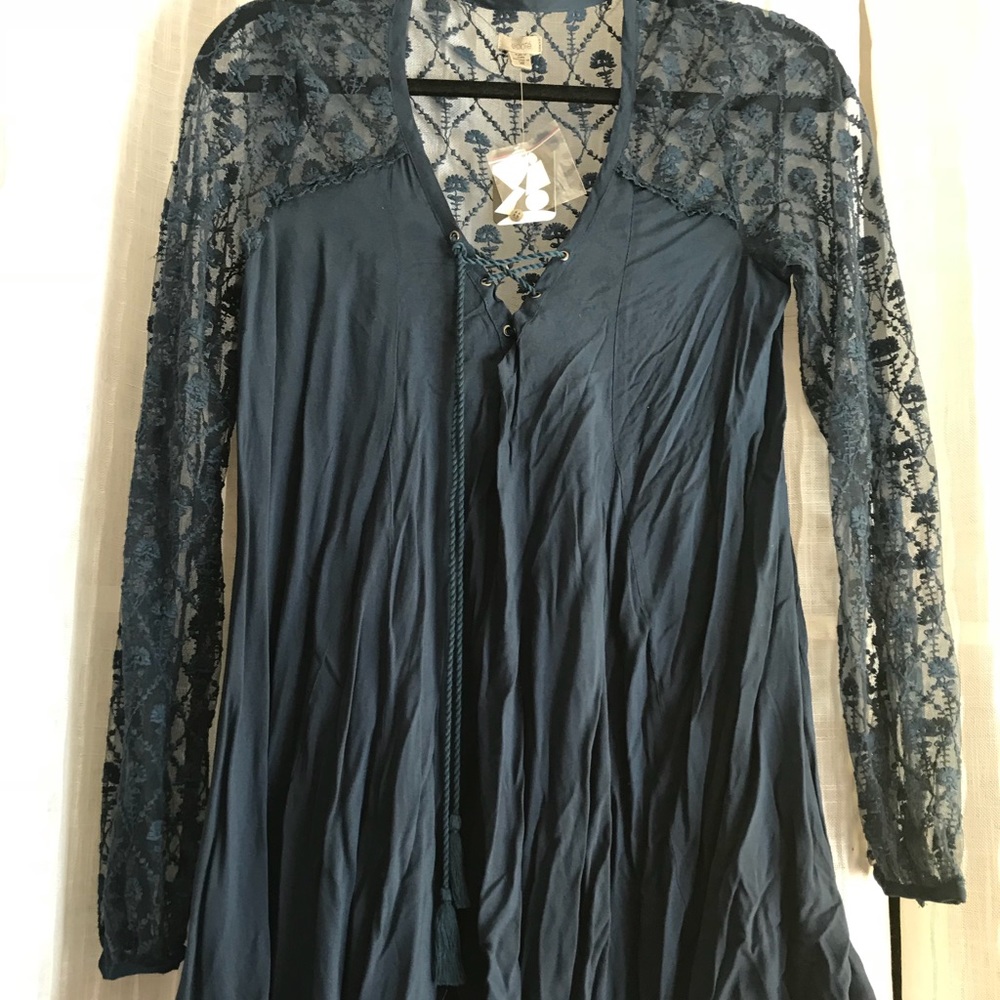 Brand new Urban Outfitters lace navy dress